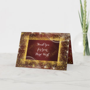 Employee Team Stuff Anniversary Thank You Burgund