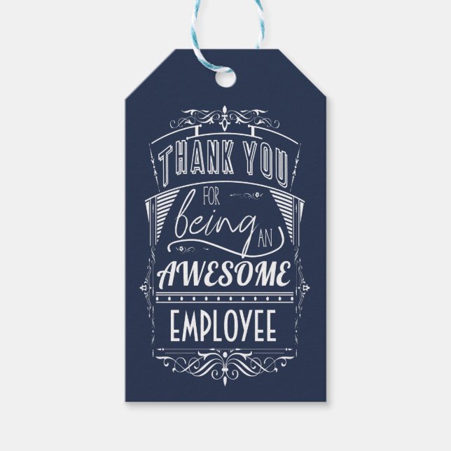 Employee Thank You Appreciation Gift Tags (Front)