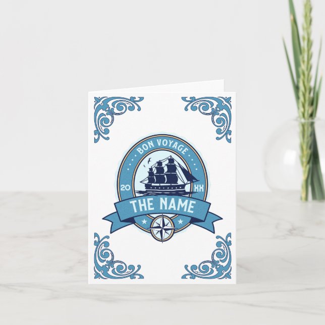 Employee thank you Bon Voyage Farewell (Front)