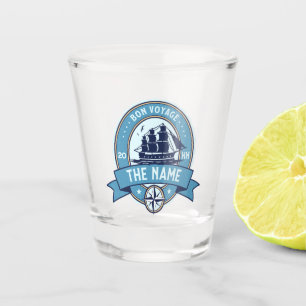Employee thank you Bon Voyage Farewell Shot Glass
