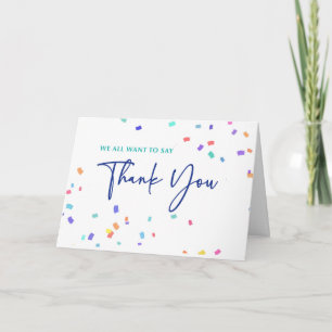 Employee Thank You From All of Us Confetti Card