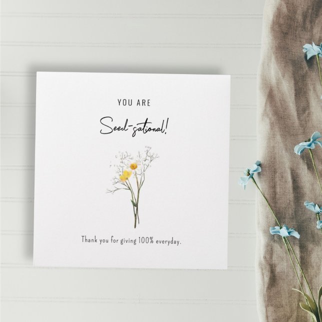 Employee Worker Appreciation Favour Plant Seed Envelope (Creator Uploaded)