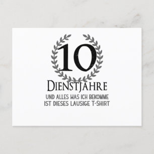 Employees 10 Year Company Anniversary Company Postcard