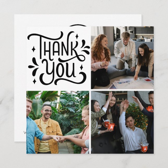 Employees Appreciation Team Photos Thank You Black (Front/Back)
