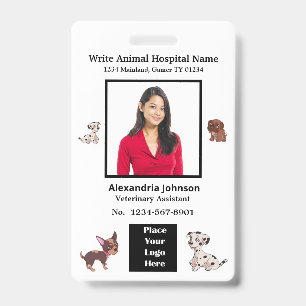 Employees Name ID Identification Logo Custom Badge