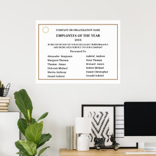 Employees Of The Year Business Logo Awards Poster