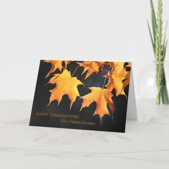 Employees Thanksgiving Cards / Maple Leaves (Front)
