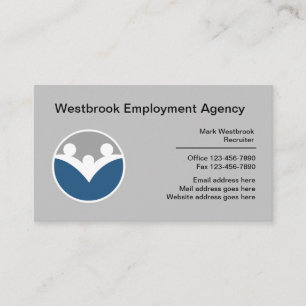 Employment Agency Modern Business Cards