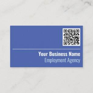 Employment Agency QR Code Business Card