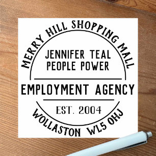 Employment Agency Rubber Stamp