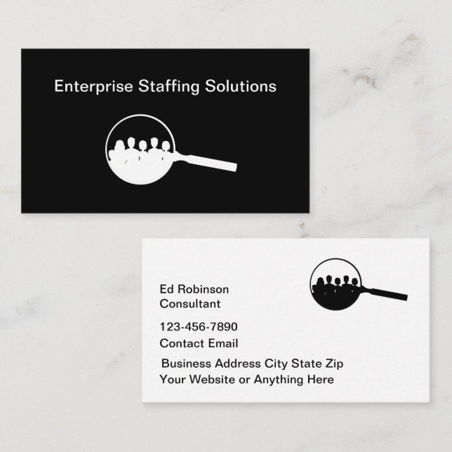 Employment Business Staffing Services Card (Front/Back)