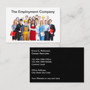 Employment Temp Agency Business Cards