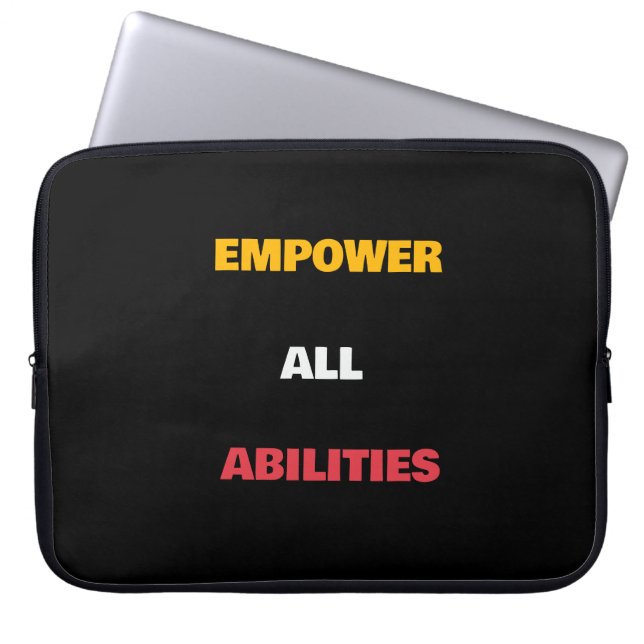 Empower All Abilities Custom Text HP Laptop Sleeve (Front)