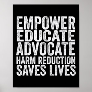 Empower Educate Advocate Harm Reduction Saves Live Poster