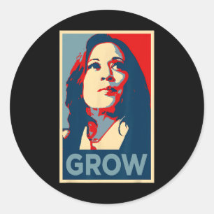 Empower Grow Kamala Harris Hope Poster 47 Rally Wo Classic Round Sticker