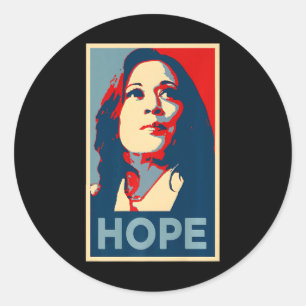Empower Hope Joy Kamala Harris Obama Poster 47th S Classic Round Sticker