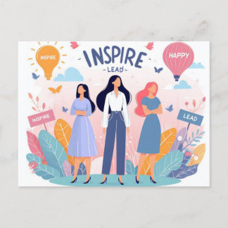 Empower, Inspire, Lead International Women's Day Postcard