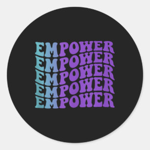 Empower, Mental Health Awareness Tank Top Classic Round Sticker