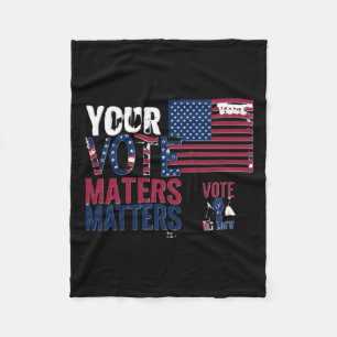 Empower Your Voice 2024 Election Campaign Sticker  Fleece Blanket