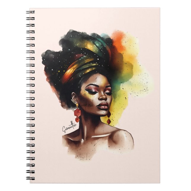 Empowered African-American Woman (2) Notebook (Front)