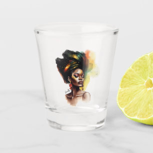 Empowered African-American Woman (2) Shot Glass