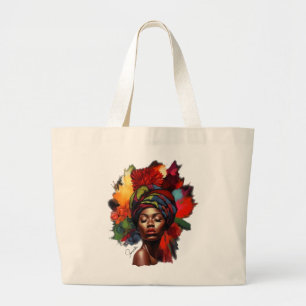 Empowered African-American Woman Large Tote Bag