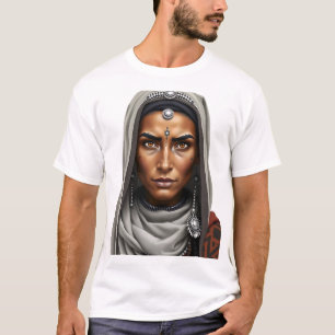Empowered Berber Tribal Woman Face T-Shirt