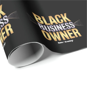 Empowered Black Business Owner Women Celebrating  Wrapping Paper