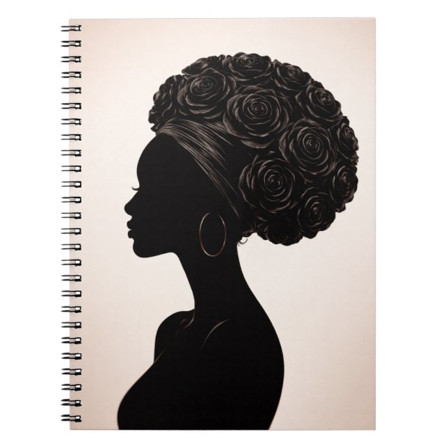 Empowered Black Woman Silhouette Journal (Front)
