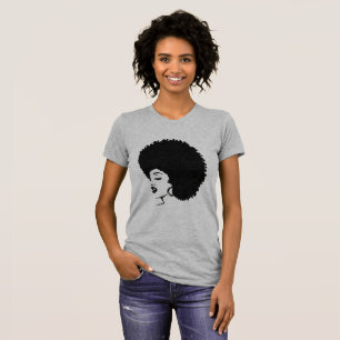 Empowered Elegance: Afro Woman Portrait T-Shirt