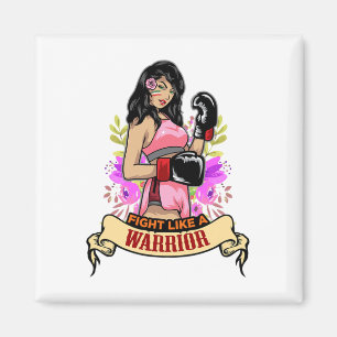 Empowered Latina Woman Boxing Kickboxing Girl Fitn Magnet