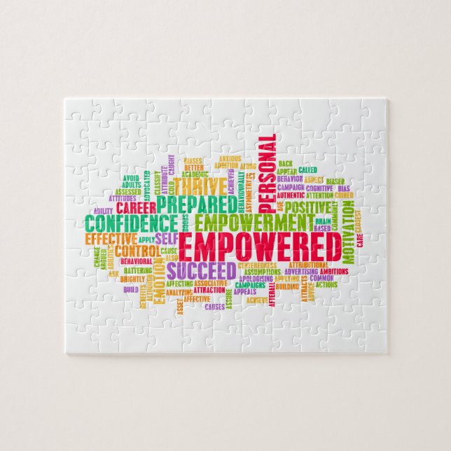 Empowered or Empowerment of Self as a Concept Jigsaw Puzzle (Horizontal)