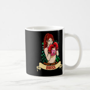 Empowered Strong Irish Woman Boxing Kickboxing Gir Coffee Mug