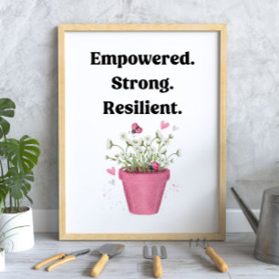 Empowered Strong Resilient Mental Health Poster