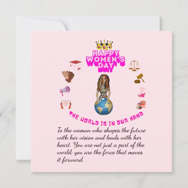 Empowered to lead happy women's day invitation (Front)