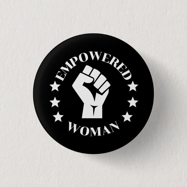 Empowered Woman 3 Cm Round Badge (Front)