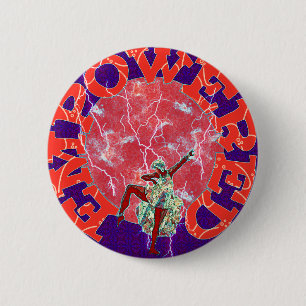 Empowered Woman 6 Cm Round Badge