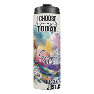 Empowered Woman Floral Inspirational Quotes (11) Thermal Tumbler