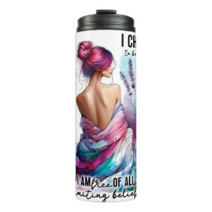 Empowered Woman Floral Inspirational Quotes (4) Thermal Tumbler