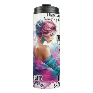 Empowered Woman Floral Inspirational Quotes (5) Thermal Tumbler