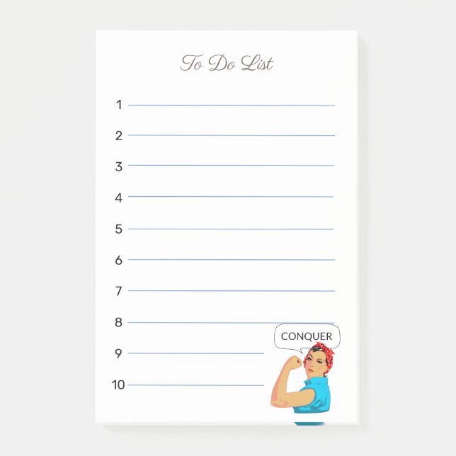 Empowered Woman To Do List Post-it Notes (Front)