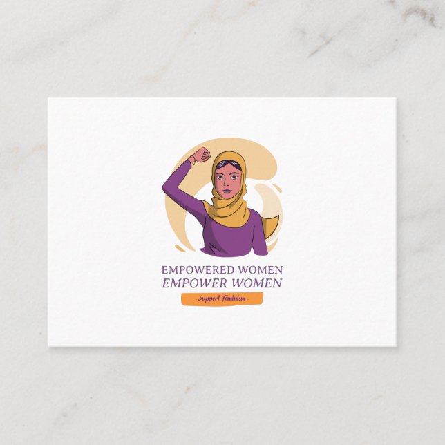empowered woman wearing a hijab business card (Front)