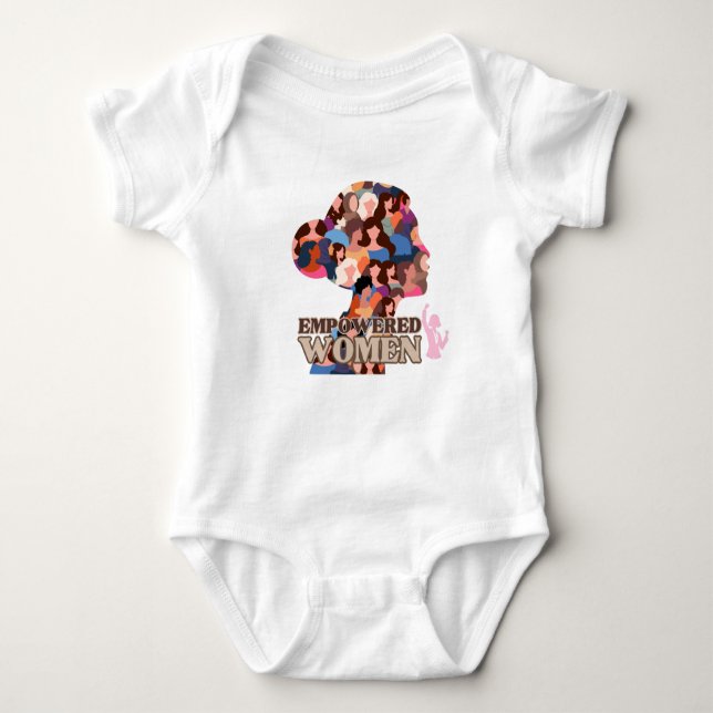 Empowered Women Baby Pin-under Baby Bodysuit (Front)