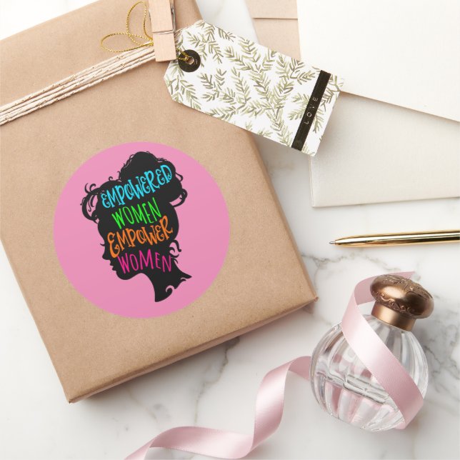 Empowered Women Empower Women Classic Round Sticker (Gifting)