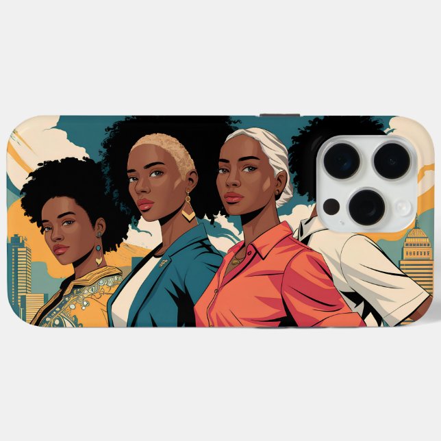 Empowered Women in Urban Fashion Case-Mate iPhone Case (Back (Horizontal))