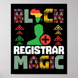Empowering Black Registrar Magic African American  Poster
