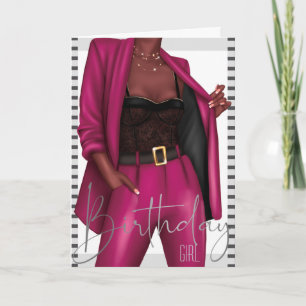 Empowering Black Women 'Girl Boss' Birthday Card