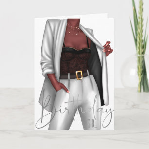 Empowering Black Women 'Girl Boss' Birthday Card