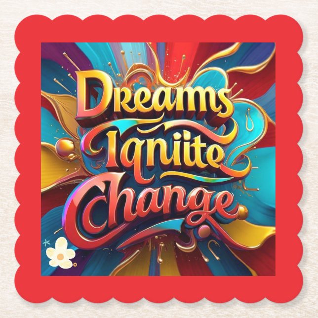 "Empowering Dreams" Paper Coaster (Front)