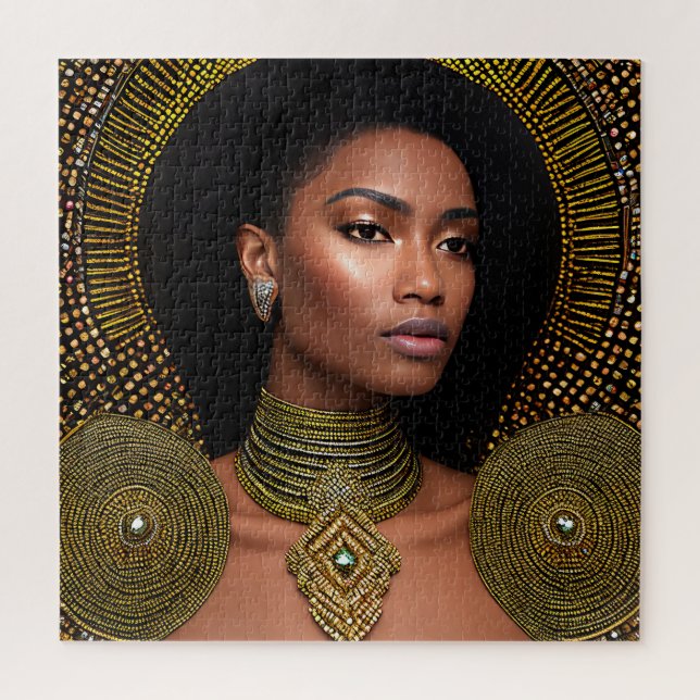 Empowering Ethnic Elegance: Black History Art Jigsaw Puzzle (Vertical)